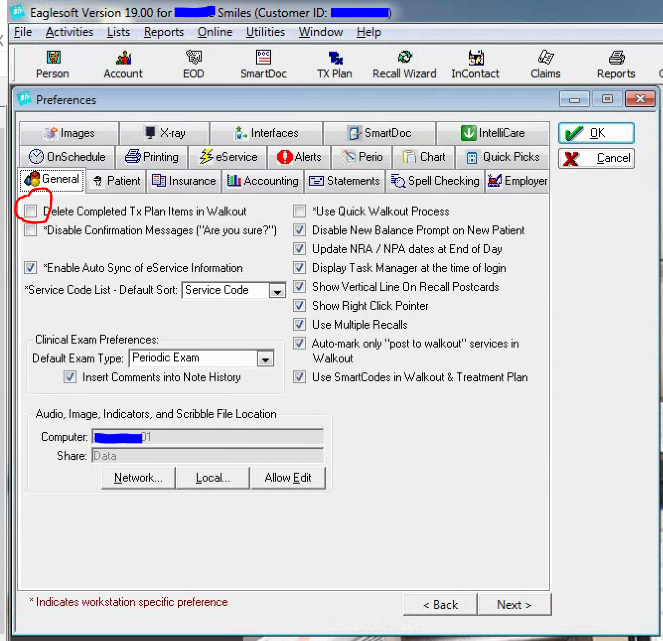 Eaglesoft Treatment Plan Setting 2592